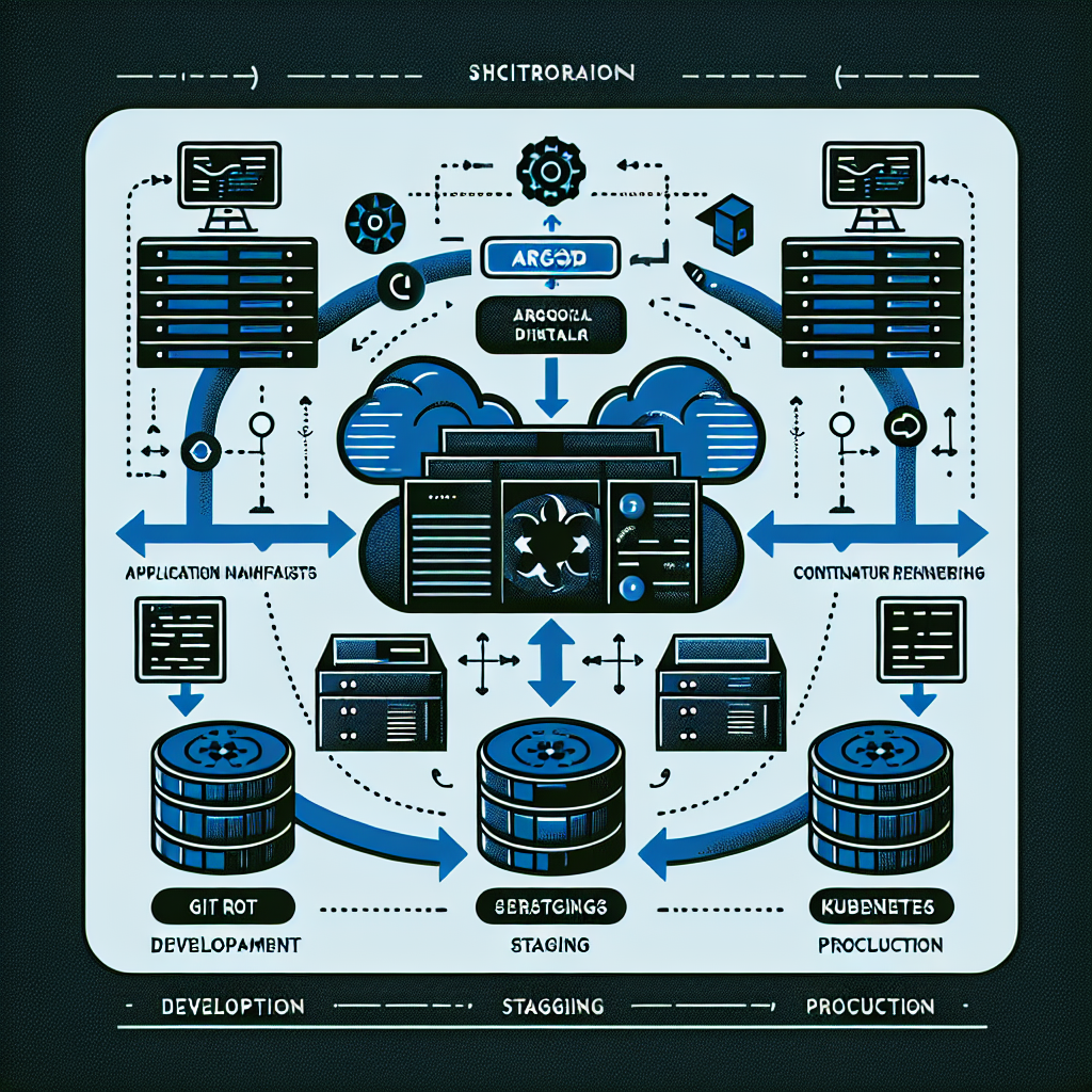 ArgoCD production architecture showing Git sync and multi-environment promotion
